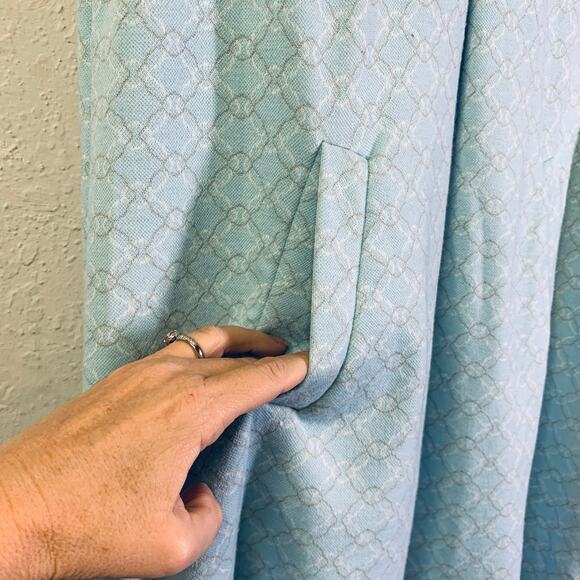 TYLER BOE‎ Dress Medium Kristen Knit Morning Sky Inverted Pleated Front Shift - Picture 8 of 13